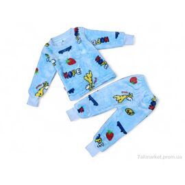 Дитяча піжама Весна/осінь КТ3 блакитний (3 шт. р.сітка1-3) "Kids-modnik" недорого оптом від прямого постачальника