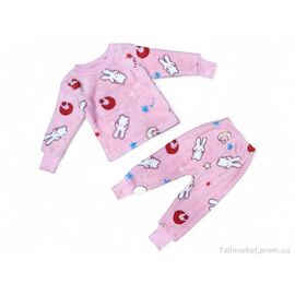 Дитяча піжама Весна/осінь КТ3 св.рожевий (3 шт. р.сітка1-3) "Kids-modnik" недорого оптом від прямого постачальника