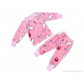 Дитяча піжама Весна/осінь КТ3 рожевий зірочки (3 шт. р.сітка1-3) "Kids-modnik" недорого оптом від прямого постачальника