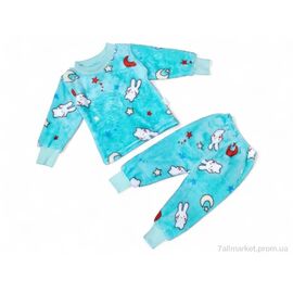 Дитяча піжама Весна/осінь КТ3 бірюзовий зірочки (3 шт. р.сітка1-3) "Kids-modnik" недорого оптом від прямого постачальника