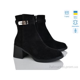 Фотография Ботинки женские стильные Весна/осень 2512 чорний з (6 пар р.36-40) "L.Shoes" недорого оптом от прямого поставщика