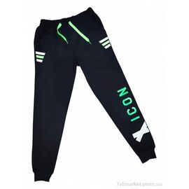 Штани дитячі спортивні Весна/осінь 1022 чорний (4 шт. р.сітка13-16) "Kids-modnik" недорого оптом від прямого постачальника