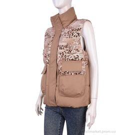 Жилетка жіноча Весна/осінь M01 (11959) beige (4 шт. р.сіткаM-2XL) "Obuvok" недорого оптом від прямого постачальника