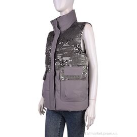 Жилетка жіноча Весна/осінь M01 (11959) grey (4 шт. р.сіткаM-2XL) "Obuvok" недорого оптом від прямого постачальника