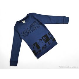 Батник дитячий Весна/осінь 2025 т.синій (5 шт. р.сітка8-12) "Kids-modnik" недорого оптом від прямого постачальника