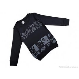 Батник дитячий Весна/осінь 2025 чорний (5 шт. р.сітка8-12) "Kids-modnik" недорого оптом від прямого постачальника