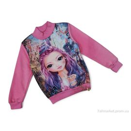 Батник дитячий Зима 4107 рожевий (4 шт. р.сітка5-8) "Kids-modnik" недорого оптом від прямого постачальника