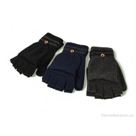 Рукавиці чоловічі Зима 1306 (хутро) mix (12 шт. р.сіткаOne size) "CAP" недорого оптом від прямого постачальника