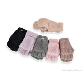 Фотография Варежки для женщин Зима K2 (норка) mix (12 шт. р.сетка One size) "TUZZI" недорого оптом от прямого поставщика