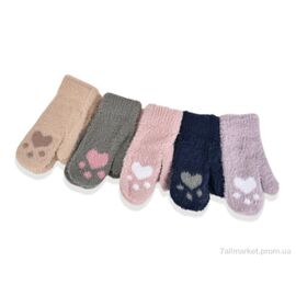 Фотография Варежки для женщин Зима K9 (норка) mix (12 шт. р.сетка One size) "TUZZI" недорого оптом от прямого поставщика