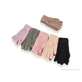 Фотография Перчатки женские Зима D03 (норка) mix (12 шт. р.сетка One size) "CAP" недорого оптом от прямого поставщика