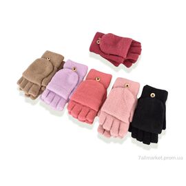 Фотография Варежки для женщин Зима D01 (акрил) mix (12 шт. р.сетка One size) "CAP" недорого оптом от прямого поставщика