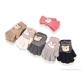 Фотография Перчатки для детей Зима D08 (акрил) mix (12 шт. р.сетка One size) "CAP" недорого оптом от прямого поставщика