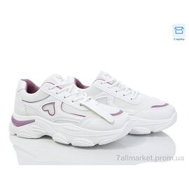 Кросівки жіночі модні Весна/осінь M5 white-purple (8 пар р.37-41) "Синдикат взуття" недорого оптом від прямого постачальника