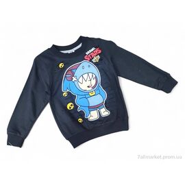 Батник дитячий Весна/осінь 4819 графітовий (4 шт. р.сітка3-6) "Kids-modnik" недорого оптом від прямого постачальника