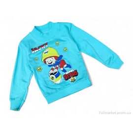 Батник дитячий Весна/осінь 6880 бірюзовий (5 шт. р.сітка3-7) "Kids-modnik" недорого оптом від прямого постачальника