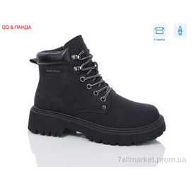 Черевики жіночі стильні Весна/осінь JP17-1 black (8 пар р.36-41) "QQ&Панда" недорого оптом від прямого постачальника