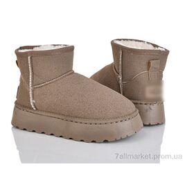 Фотография Угги женские утепленные зима 7282 coffee (5 пар р.36-40) "Kaia" недорого оптом от прямого поставщика