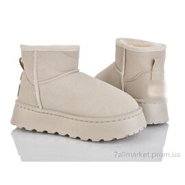 Фотография Угги женские утепленные зима 7282 beige (5 пар р.36-40) "Kaia" недорого оптом от прямого поставщика