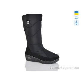 Фотография Дутики женские утепленные зима 2-3 чорний (8 пар р.37-43) "Зручне взуття" недорого оптом от прямого поставщика