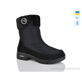 Фотография Дутики женские утепленные зима 3404 чорний (6 пар р.37-41) "Зручне взуття" недорого оптом от прямого поставщика