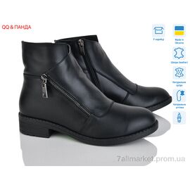 Фотография Ботинки женские стильные зима 922 чорний (6 пар р.36-41) "QQ&Панда" недорого оптом от прямого поставщика