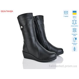 Фотография Сапоги женские удобные зима 59 чорний (6 пар р.37-42) "QQ&Панда" недорого оптом от прямого поставщика