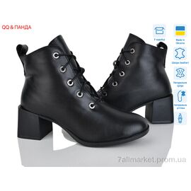 Фотография Ботинки женские стильные зима 640-1A чорний (6 пар р.36-40) "QQ&Панда" недорого оптом от прямого поставщика