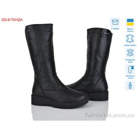Фотография Сапоги женские удобные зима 623A чорний (7 пар р.37-42) "QQ&Панда" недорого оптом от прямого поставщика
