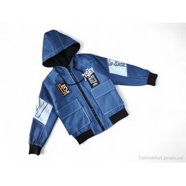 Куртка дитяча Весна/осінь 21010 синій (4 шт. р.сітка10-13) "Kids-modnik" недорого оптом від прямого постачальника