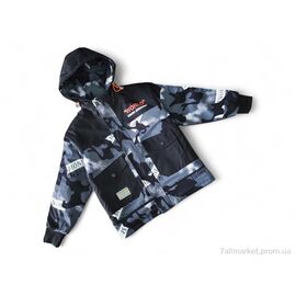 Куртка дитяча Весна/осінь 21007-2 сірий (4 шт. р.сітка7-10) "Kids-modnik" недорого оптом від прямого постачальника