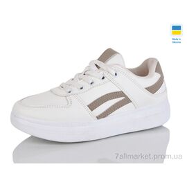 Фотография Кроссовки женские модные Весна/осень 121 білий (6 пар р.36-41) "Зручне взуття" недорого оптом от прямого поставщика