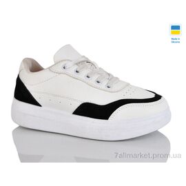 Фотография Кроссовки женские модные Весна/осень 122 білий (6 пар р.36-41) "Зручне взуття" недорого оптом от прямого поставщика