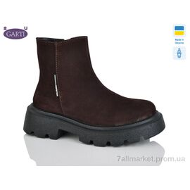 Фотография Ботинки женские стильные Весна/осень 347 корич замш байка (6 пар р.36-40) "Garti" недорого оптом от прямого поставщика