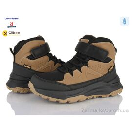 Черевики дитячі зручні Весна/осінь KC598 khaki-black (6 пар р.32-37) "Clibee-Doremi" недорого оптом від прямого постачальника