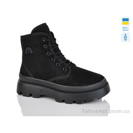 Фотография Ботинки женские стильные зима Прогрес Ж5407-1 чорний (6 пар р.37-41) "Progress" недорого оптом от прямого поставщика