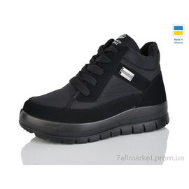 Фотография Ботинки женские стильные зима Прогрес Ж4505 чорний (6 пар р.36-41) "Progress" недорого оптом от прямого поставщика