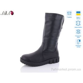 Фотография Сапоги женские удобные зима 436 чорний (7 пар р.37-42) "Aba" недорого оптом от прямого поставщика
