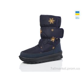 Дутики жіночі утеплені Зима N112-2 синій (8 пар р.37-41) "Lot Shoes" недорого оптом від прямого постачальника