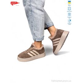 Кросівки жіночі модні Зима 179 кофе з. хутро (8 пар р.36-41) "ARTO" недорого оптом від прямого постачальника