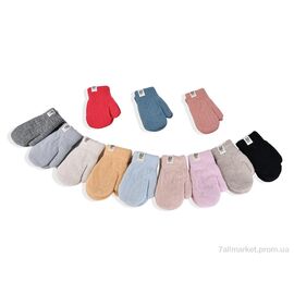 Фотография Варежки детские Зима 6352 (акрил) mix (12 шт. р.сетка 1-2) "KUINH" недорого оптом от прямого поставщика