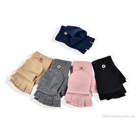 Рукавички для жінок Зима 2531 (16см) хутро mix (12 шт. р.сітка6,5-8,5) "KUINH" недорого оптом від прямого постачальника