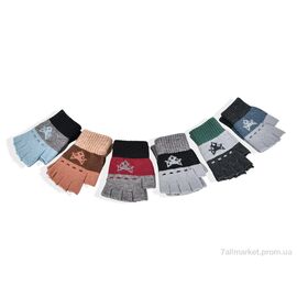 Рукавички для дітей Весна/осінь 2508S (13,5см) хутро mix (12 шт. р.сітка7-10) "KUINH" недорого оптом від прямого постачальника