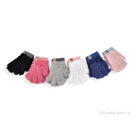 Рукавички для дітей Зима 2517 (13см) хутро mix (12 шт. р.сітка2-4) "KUINH" недорого оптом від прямого постачальника