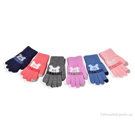 Рукавички для дітей Зима 2534 (16см) хутро mix (12 шт. р.сітка8-12) "KUINH" недорого оптом від прямого постачальника