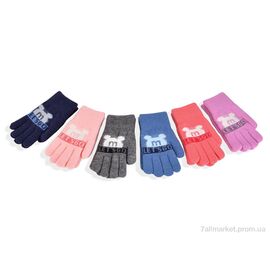 Рукавички для дітей Зима 2536 (16см) хутро mix (12 шт. р.сітка5-7) "KUINH" недорого оптом від прямого постачальника
