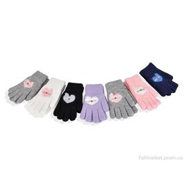 Рукавички для дітей Зима 2537 (16см) хутро mix (12 шт. р.сітка5-7) "KUINH" недорого оптом від прямого постачальника