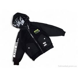 Куртка дитяча Весна/осінь A8811 чорний (4 шт. р.сітка11-14) "Kids-modnik" недорого оптом від прямого постачальника