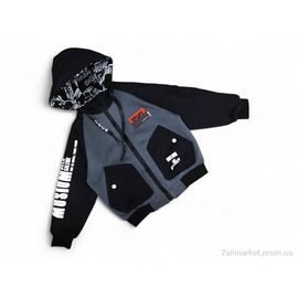 Куртка дитяча Весна/осінь A8811 сірий (4 шт. р.сітка11-14) "Kids-modnik" недорого оптом від прямого постачальника