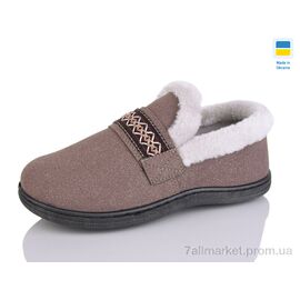 Тапки жіночі для будинку Весна/осінь Т06 кавовий (8 пар р.37-41) "Крок" недорого оптом від прямого постачальника